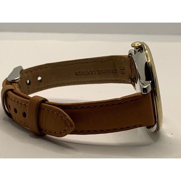 Fossil ES53487 Unisex Brown Leather Analog Beige Dial Quartz Wrist Watch RU155 - Picture 8 of 11